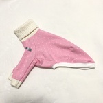 イタグレ服 ミニ裏毛長袖［ピンク水玉］