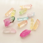 12個 限定②-1 MIX 天然石 水晶 クリスタル 氷柱 グラデーション 染め バイカラー 単色 福袋 大量