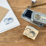 ☆受注製作☆似顔絵ペアはんこ2×2〜4×4センチまで