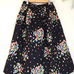 ＊pastel drops♪綿麻ティアードスカート(black)＊