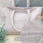 【新作】肩掛けできる大きめヌビバッグ♪ショルダー♪A4ファイルも♪スリーピングローズベビーピンクローズ♪通勤通学♪マザーズバッグ♪お泊まり♪帰省バッグ♪サウナバッグ