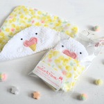 ネーム入れ、名入れ可♪miniタオルハンカチ（イエローミモザ柄）