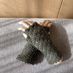 シルクウールの指なし手袋