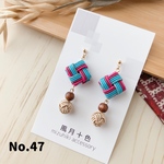 エスニック風　水引ピアス　No.47
