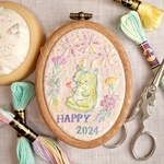 [516351635163さま用ページ]2024年干支飾り 辰年刺繍フープ