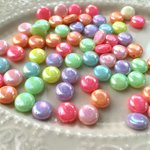 8mmオーロラビーズ(パステルカラー)mix　20ｇ(120個くらい)