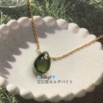 【再販2】【希少】🌎14kgf🌎宝石質モルダバイトのネックレス❹