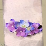 レッドパープル紫陽花のバナナクリップ