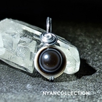 ★NEW★ 白天眼石 ◎希少◎ 高品質天然石 ワイヤーアクセサリー  天眼水晶 サイクロプスアゲート13.5mmサイズ