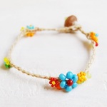 《Flower ｼﾘｰｽﾞ》ﾋﾞﾀﾐﾝｶﾗｰ ﾎﾟﾝﾎﾟﾝFlowerのﾌﾞﾚｽﾚｯﾄ