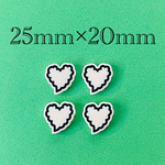 importアクリルカボション　ホワイト　4個入り
