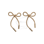 PDT-2722-G【2個入り】リボンペンダント,Rope Ribbon Pendant/21mm X 30mm