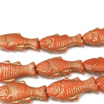 魚 リアルフィッシュ 4個 チェコビーズ