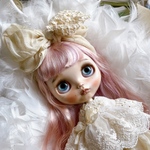 くすみカラーのふんわりガーゼのドレスとリボン☆ネオブライス☆