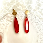 再再再販　赤いしずくのピアス　C
