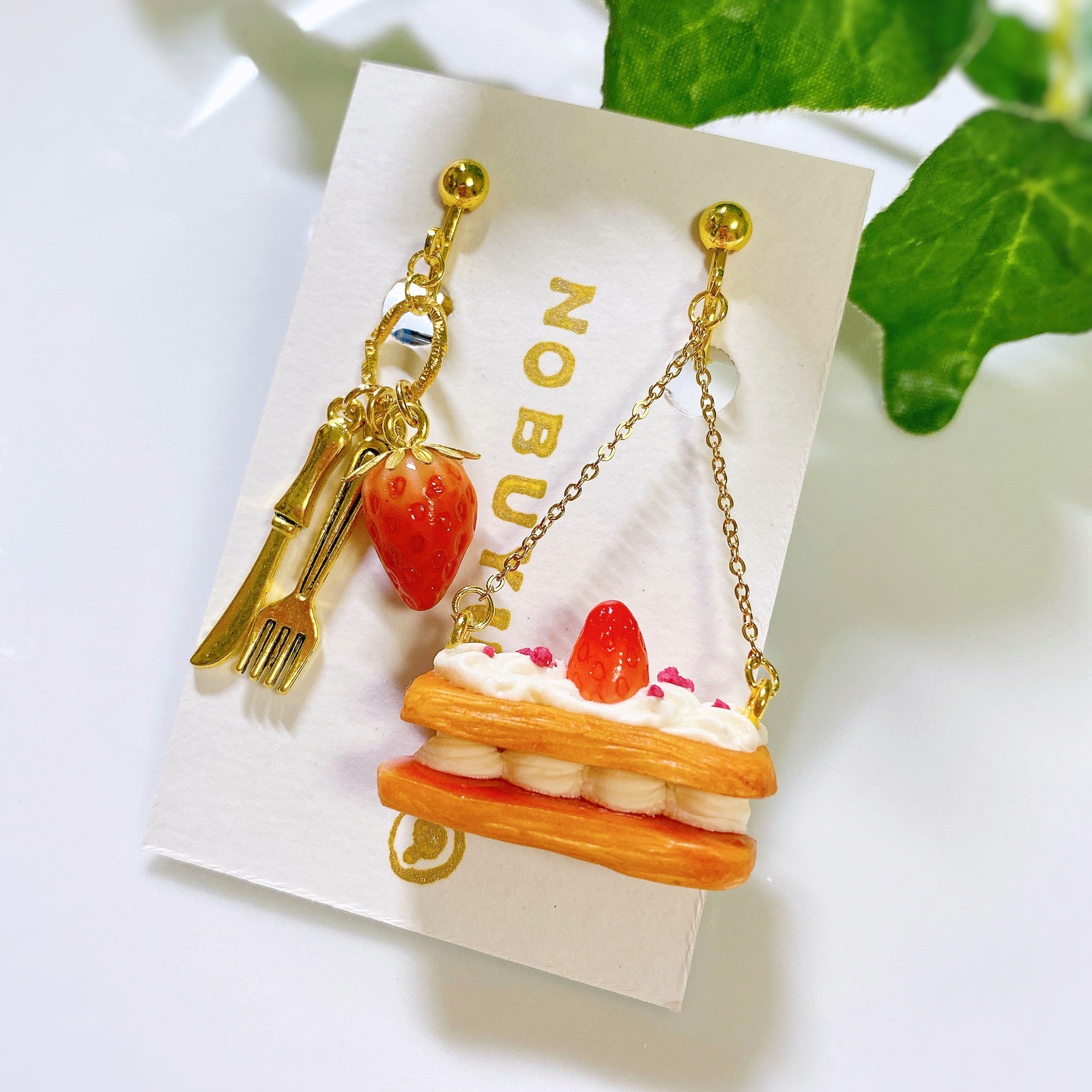 スイーツ ケーキ ピアス 14k