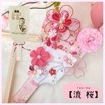 羽子板 飾り 【流桜】ベビーヘアバンド つまみ細工  初正月 ひな祭り 七五三 髪飾り 3歳 7歳 753 袴 赤 ピンク メモリアルボード レーザー彫刻 命名書 名入れ