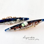 🐟 pacific saury hair clip ✵ 焼きサンマ & 生サンマ ヘアクリップ 2点セット   秋刀魚  秋  居酒屋