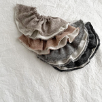 [NEW]--- rib knit gather bib ---                                         スタイ　ビブ　つけ襟　スヌード　ニットスタイ　出産祝い