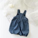 6色｜0m-5y | ＃3 DENIM pleats salopette | lll_D0003｜ベビー キッズ デニム パンツ サロペット ロンパース