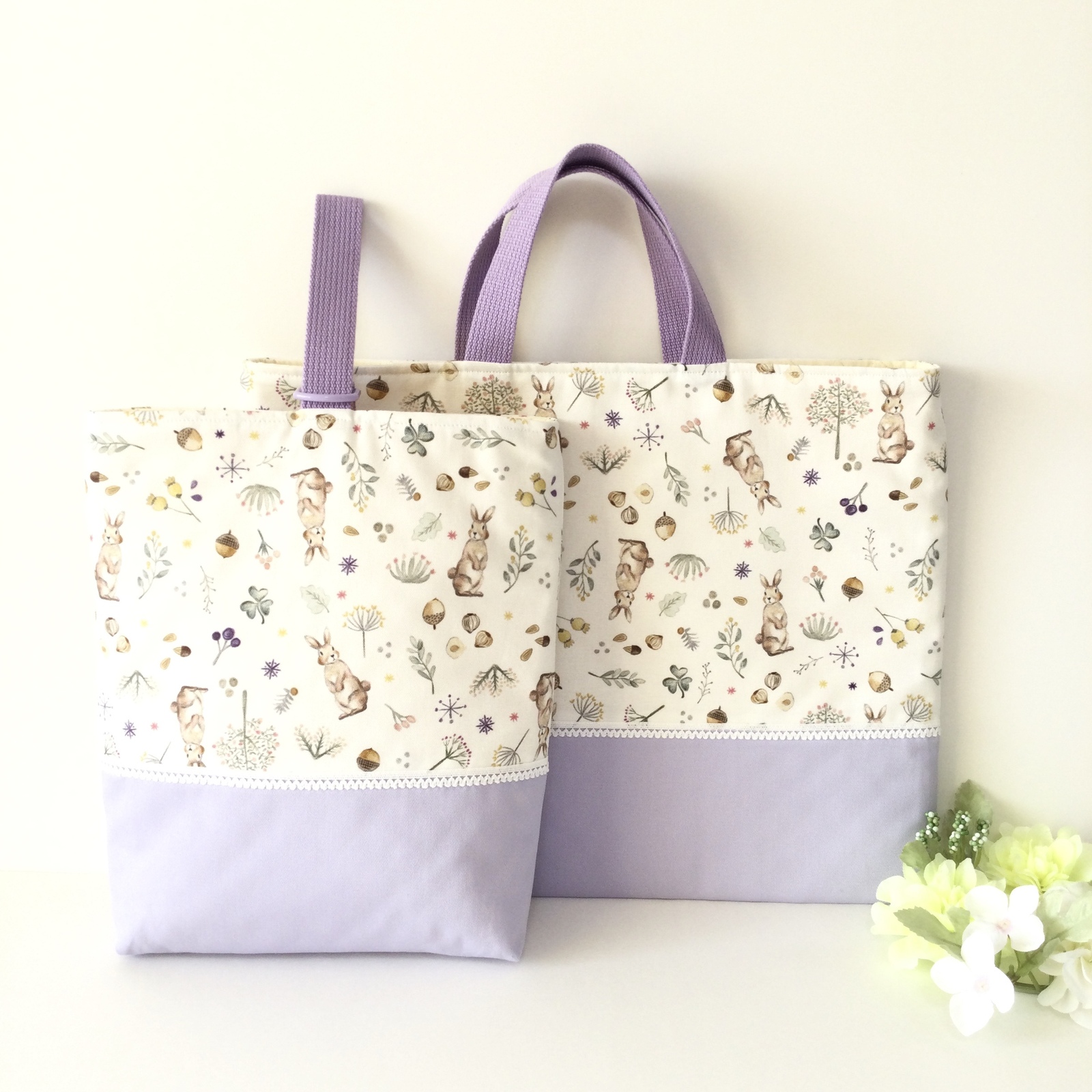 ♪New カラー♪ ♡Milky rabbit★通園通学２点セット♡ ～ミルキーラビット～デコレクションズ～♪ラベンダー♪