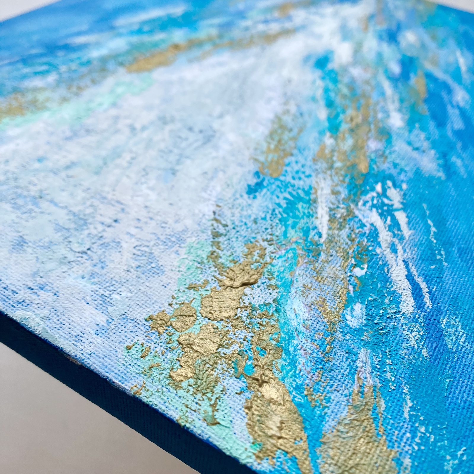 希望＊テクスチャーアート 絵画 原画 抽象画 青 - shop wishi | minne