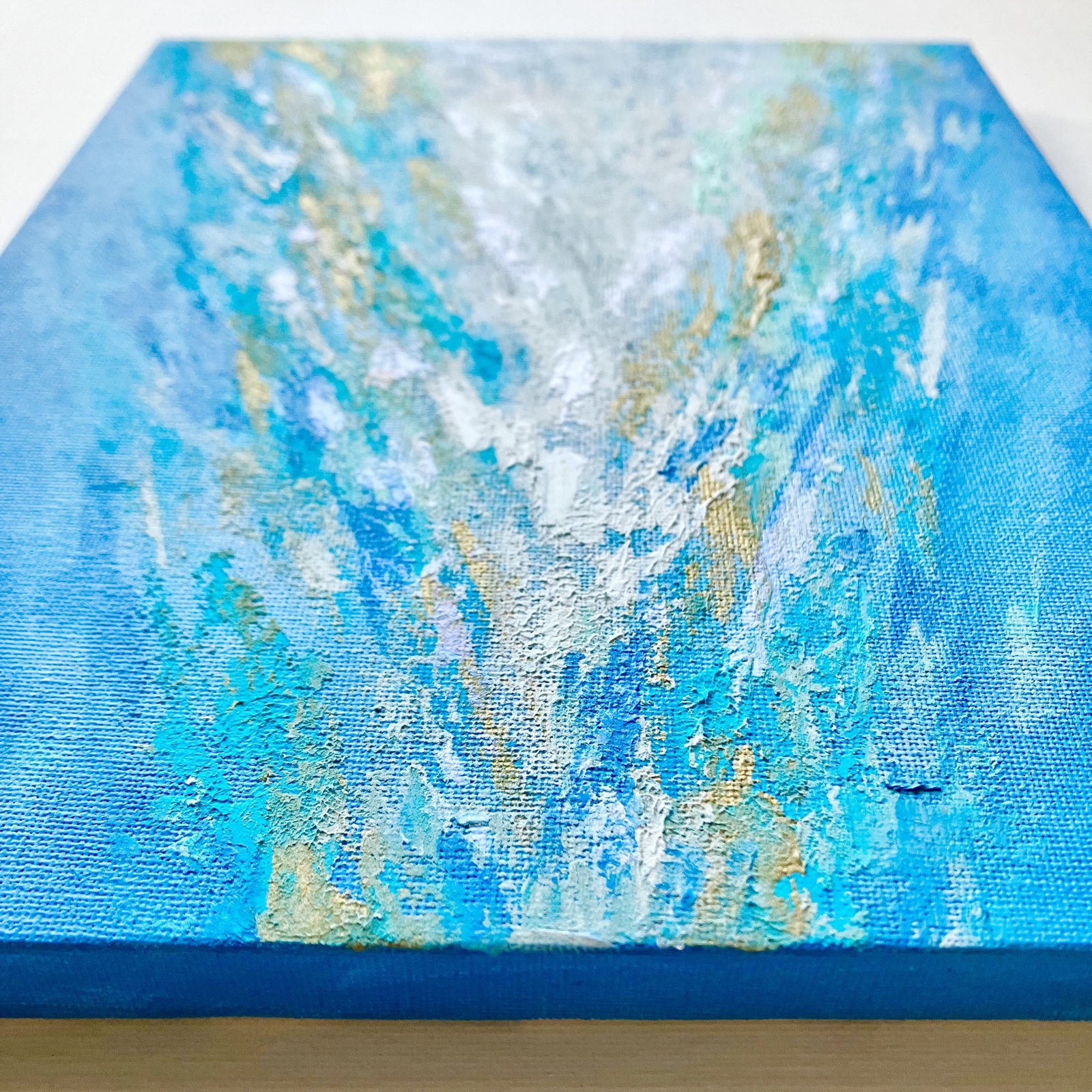 希望＊テクスチャーアート 絵画 原画 抽象画 青 - shop wishi