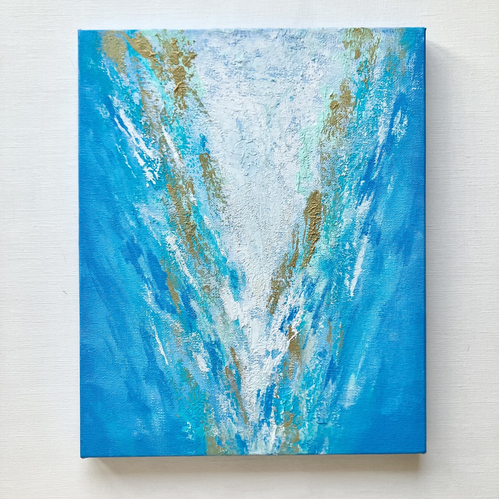 希望＊テクスチャーアート 絵画 原画 抽象画 青 - shop wishi