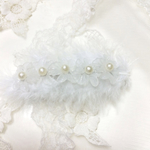羽根とパール＊バレッタ
