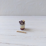 ミニチュア　くまちゃん🐻バナナチョコフロート🍌