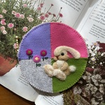 🩷felt  de  patchworkうさぎのコインケース🩷