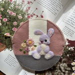 🌸felt  de  patchworkうさぎのコインケース🌸