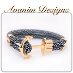 サマーセール！50%OFF！海のジュエリー人工スティングレイブレスレット man made anchor stingray bracelet 