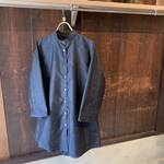 古布のロングカーディガン　亀甲松文