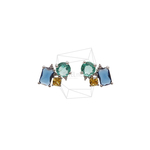 ERG-2548-R【2個入り】キュービックスクエアピアス/Cubic Square Post Earrings