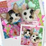 mihi様専用猫 にゃんこ羊毛フエルトストラップ