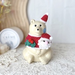 再販しろくま貯金箱 クリスマスサンタ🎅ヒイラギセット