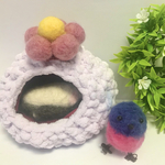 112.ハムちぐら(中★ぷっくりフラワー)