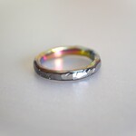 Titanium ring・チタンリング・ダークシルバーロック・15号