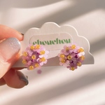一点ものの「お花畑ピアス　small」