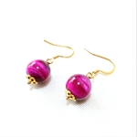ピンクタイガーアイ10mm　ピアス•イヤリング