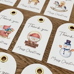 【サンタのクリスマス】 サンキュータグ　10枚　名入れOK   文字変更可　クリスマスタグ