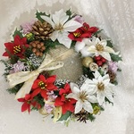 特大クリスマスリース2（英字新聞を添えて）