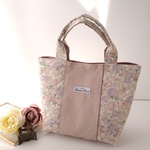 (11/18 New)Beige flower・大人可愛いちょこっとトートバッグＳ