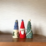 手編みのとんがりサンタさんクリスマスセット