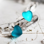 little heart チタンピアス/イヤリング -color: zircon-