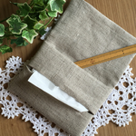 リネンのティッシュケース