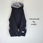 ★ふわもこタートルフード★ブラック×グレーボア