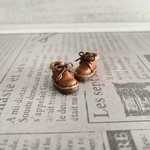 【完成品】プチブライスサイズ　ドール靴【靴下着用タイプ　ショートブーツ】ライトブラウン