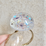 【SALE】〜スノードーム"バンビ&フラワー"〜 リング